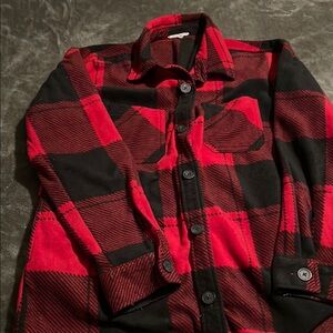 Red buffalo plaid shacket